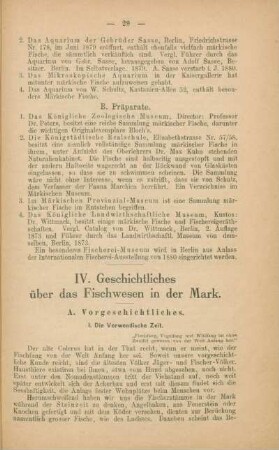 A. Vorgeschichtliches