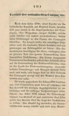 Verfall der ostindischen Compagnie