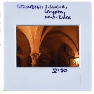 Brindisi, Kirche der Heiligen Dreifaltigkeit/ Santa Lucia : Krypta, Nordwestecke