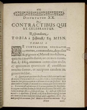 Disputatio XX. De Contractibus Qui Re Celebrantur.