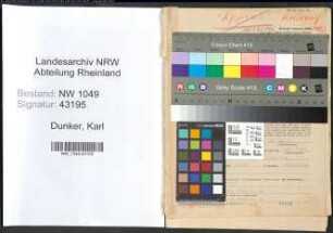 Entnazifizierung Karl Dunker , geb. 03.08.1895 (Arzt)