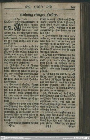 Anhang einiger Lieder