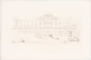 Werke der höheren Baukunst, Darmstadt 1858. Königliches Landhaus, Berchtesgaden: Ansicht