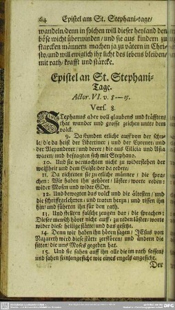 Epistel an St. Stephani-Tage