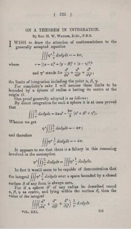 On a theorem in integration.