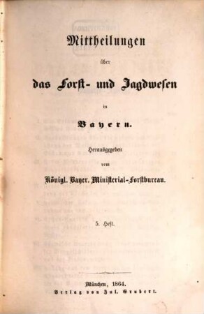 Forstliche Mittheilungen. 12 = Bd. 3. 1864