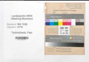 Entnazifizierung Paul Tschirschwitz , geb. 01.02.1888 (Postbeamter)
