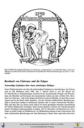 Bernhard von Clairvaux und die Folgen