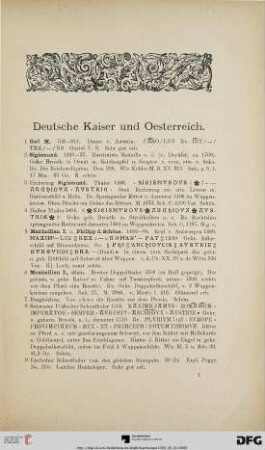 Deutsche Kaiser und Oesterreich (Nr. 1-401)