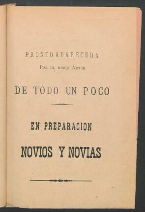 [Publicidad] Pronto aparecerá por el mismo autor