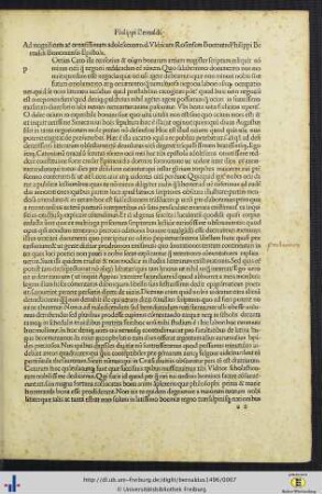 Ad...Uldricum Rosensem Boemum: Philippi Beroaldi Bononiensis Epistola