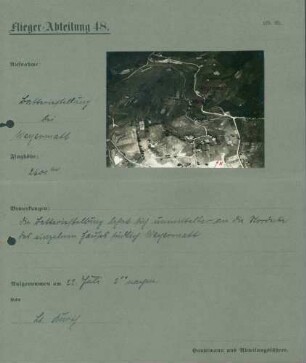 Foto einer Batterie-Stellung bei Weyermatt (Luftbild)