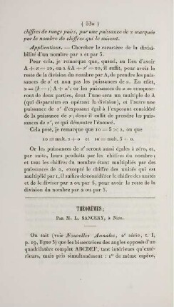 Théorèmes.