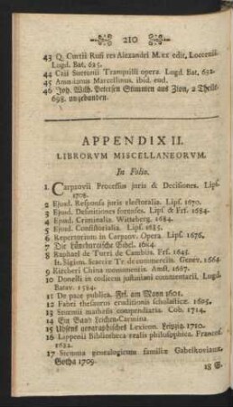 Appendix II. Librorum Miscellaneorum