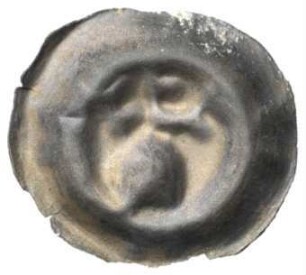 Fundmünze, Hohlpfennig, 14. Jh.