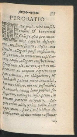 Peroratio.