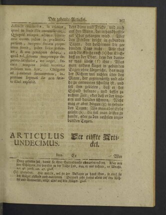 Articulus XI. - XX.