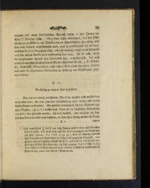 §. 17. Vorschläge zu weiteren Untersuchungen.