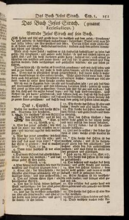 251-289, Das Buch Jesus Sirach. (genannt Ecclesiasticus.)