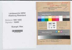 Entnazifizierung Max Buergel, geb. 15.03.1896 (Postsekretaer)