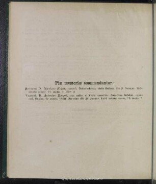 Piae memoriae commendatur