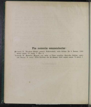 Piae memoriae commendatur