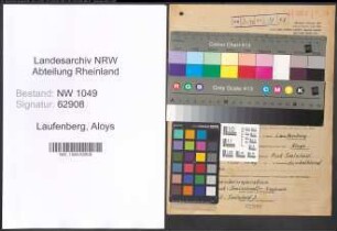 Entnazifizierung Aloys Laufenberg , geb. 14.02.1908 (Metzger)