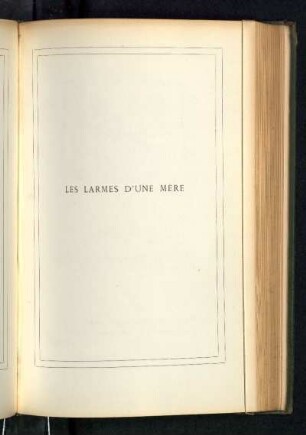 Les larmes d'une mére