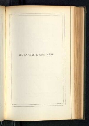 Les larmes d'une mére