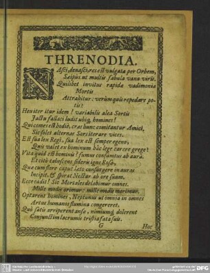 Threnodia