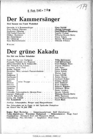 Der grüne Kakadu