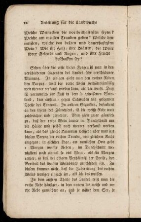 Welche Weinreben die vortheilhaftesten seyen?