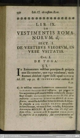 Lib. IX. Vestimentis Romanorum