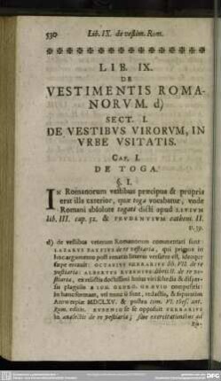 Lib. IX. Vestimentis Romanorum