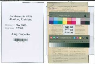 Entnazifizierung Friederike Jung , geb. 20.02.1906 (Lehrerin)