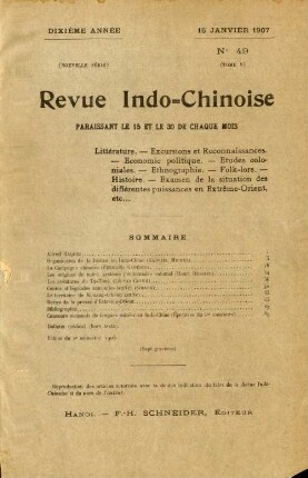 15 Janvier 1907. No. 49.