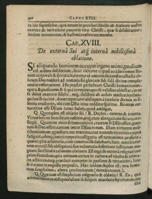 Cap. XVIII. De externa Sui atque interna nobilissima oblatione.
