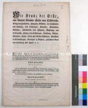Gesetz über die Auswanderung und unbefugte Abwesenheit der Untertanen des Kaiserreichs Österreich