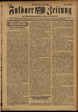 Zweite Ausgabe vom Dienstag, den 11. Mai 1897.