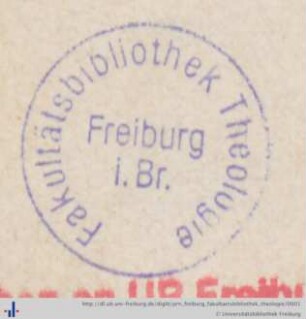 Stempel (Aus: UB Freiburg, RA 2024/18)
