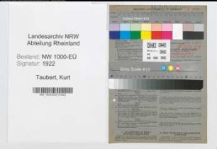 Entnazifizierung Kurt Taubert, geb. 03.02.1913 (Kaufm.Angest.)