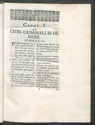 Caput I. De Causa Criminali In Genere