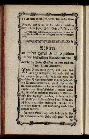 Abbitte. - Erweckungen der vornehmsten Tugenden, ...
