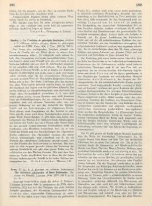 181 [Rezension] Bandry, L., Le Tractatus de principiis theologiae