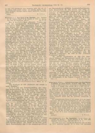 278-279 [Rezension] Kierkegaard, Sören, Die Tagebücher. In zwei Bänden ausgew. u. übers. v. Theodor Haecker. II. Bd.: 1849 - 1855