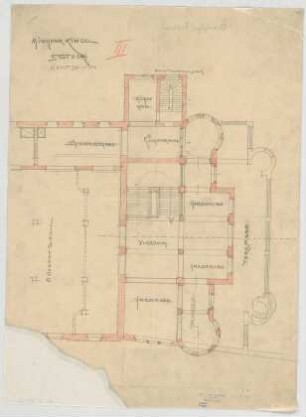 Thiersch, Friedrich von; München; Münchner - Kindl - Keller, Erweiterungsbau - Teilgrundriss 1. OG