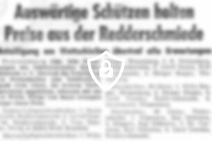 Auswärtige Schützen holten Preise aus der Redderschmiede
