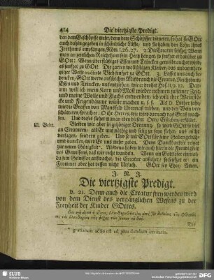 Die viertzigste Predigt