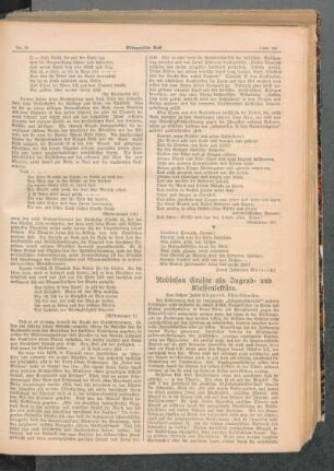 Robinson Crusoe als Jugend- und Klassenlektüre