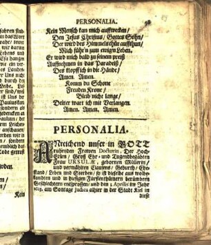 Personalia.